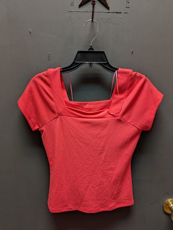 Good Luck Gem Tops - Good Luck Gem Size Small Short Sleeve Blouse Top NEW square neck pink